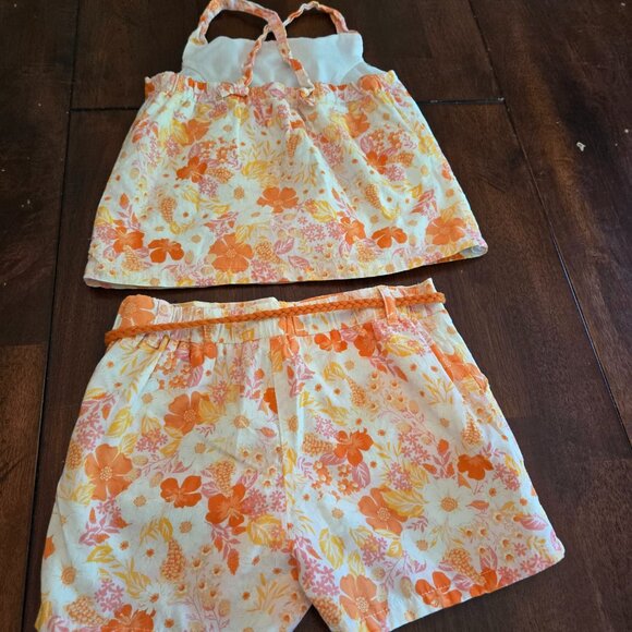 Happily Grey Kids Girls 5/6 Floral Outfit - Picture 2 of 4